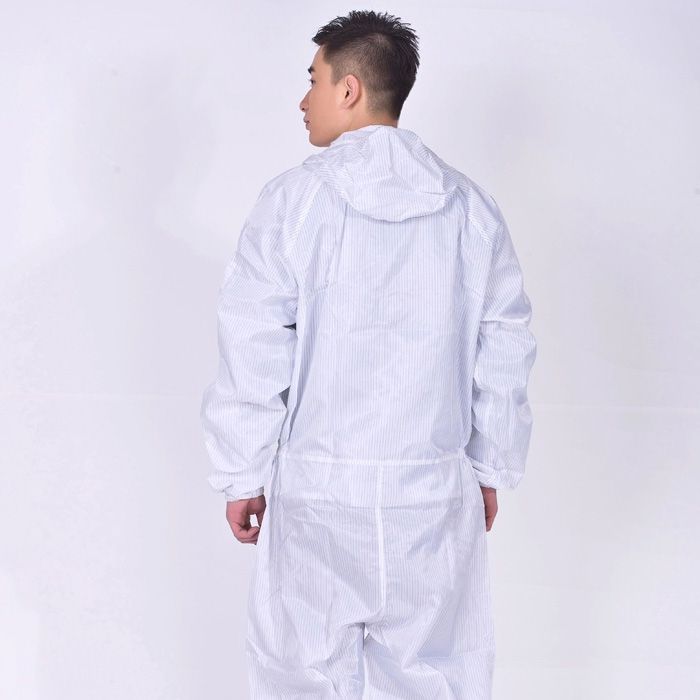 優(yōu)質藍色白色條紋防靜電服 可定做