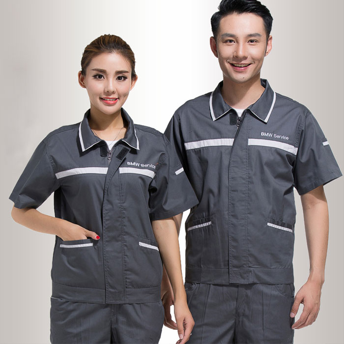 夏季寶馬4S店汽修工作服L-QX017